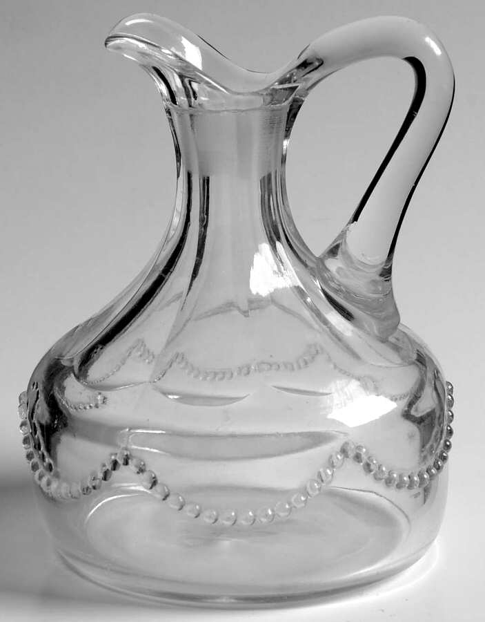 Beaded Swag Clear Cruet No Stopper by Heisey-1