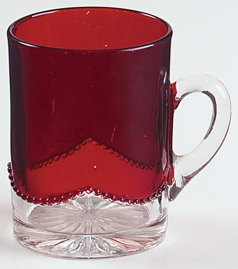Beaded Swag Ruby Flash Mug by Heisey-1