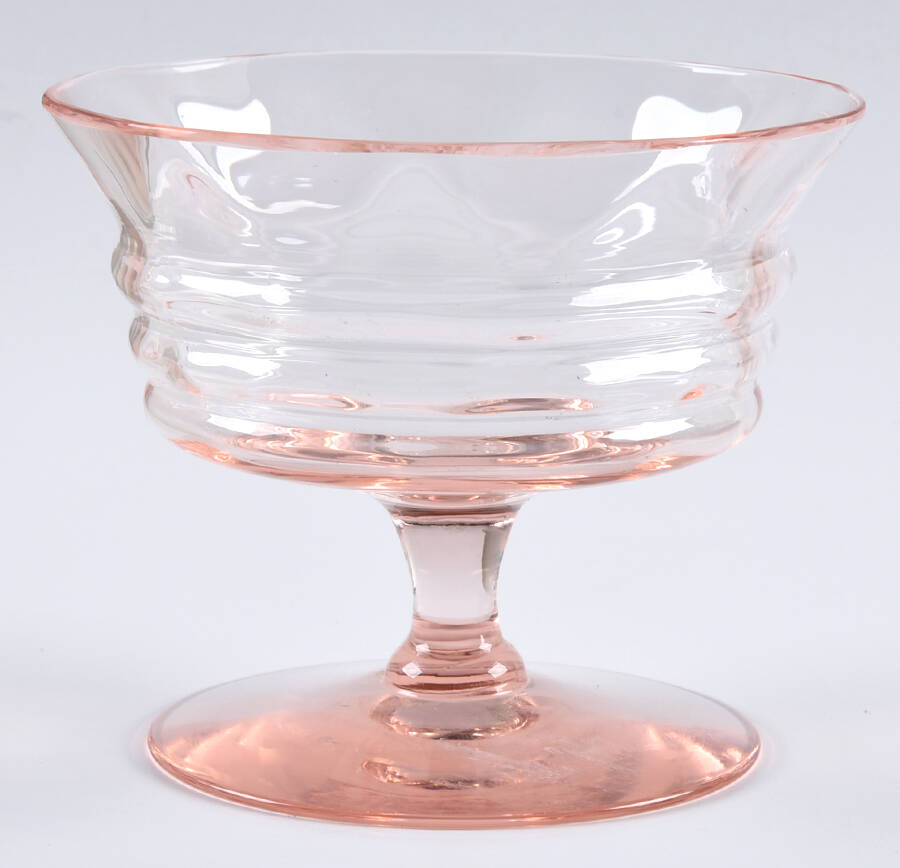 Circle Pair Pink Low Sherbet by Heisey-1