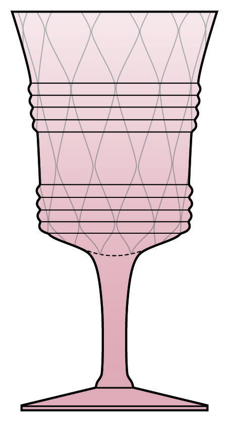 Circle Pair Pink Water Goblet by Heisey-1