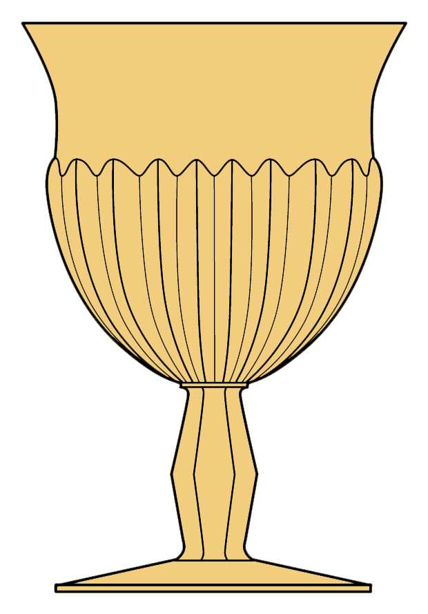 Ridgeleigh Sahara Yellow Water Goblet by Heisey-1