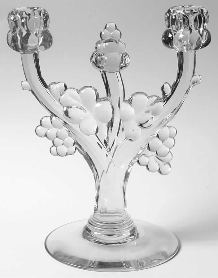 Grape Cluster Double Light Candlestick by Heisey-1