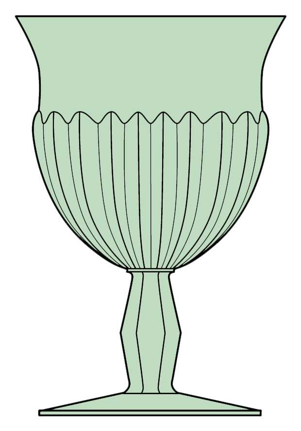 Ridgeleigh Zircon Green Water Goblet by Heisey-1