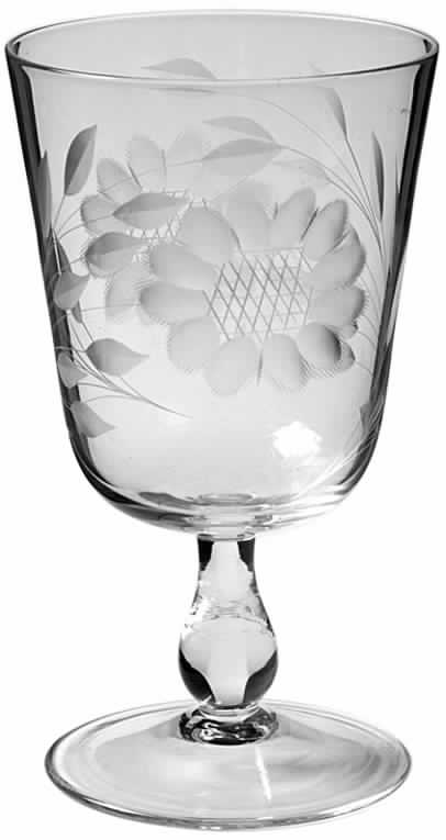 Cornflower (Bulbous Stem) Water Goblet by W J Hughes-1