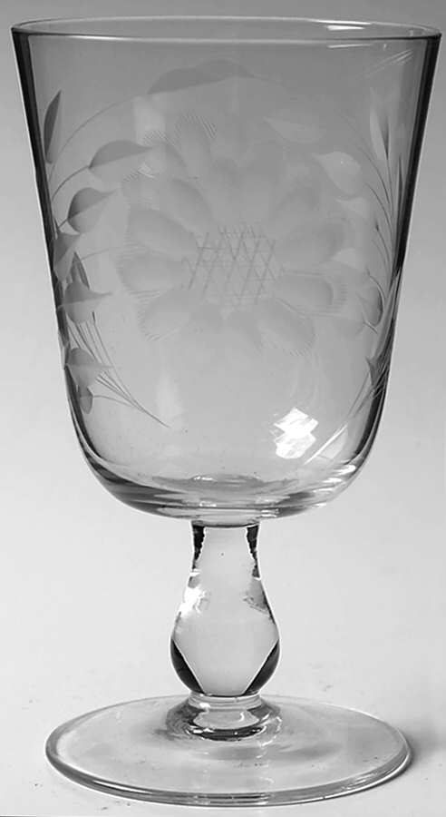 Cornflower (Bulbous Stem) Claret Wine by W J Hughes-1