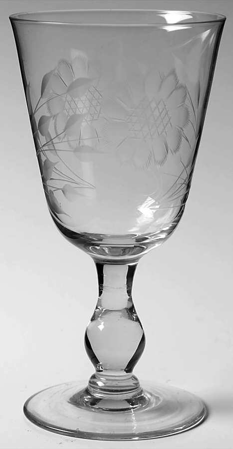 Cornflower (Bulbous Stem) Water Goblet by W J Hughes-1