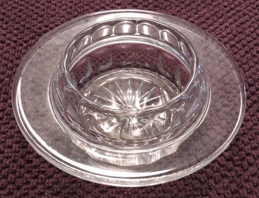 Narrow Flute Clear (Stem 394) Mustard No Lid by Heisey-1