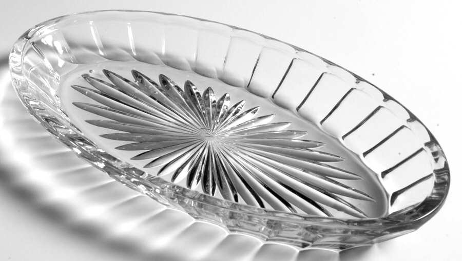 Narrow Flute Clear (Stem 394) Flat Banana Split by Heisey-1