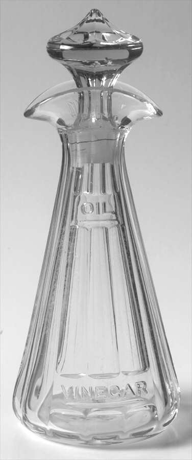 Narrow Flute Clear (Stem 394) Salad Dressing Bottle & Stopper by Heisey-1
