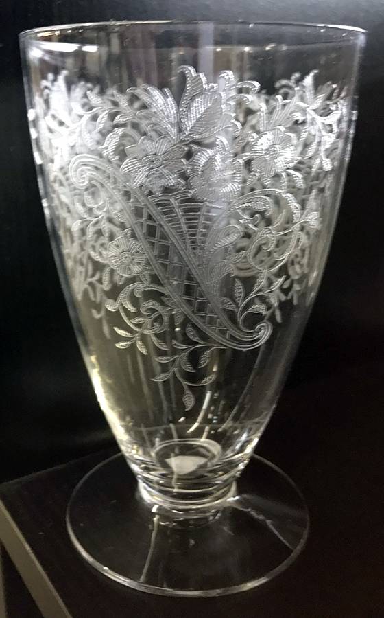 Titania Clear (Stem 3389) Footed Tumbler by Heisey-1