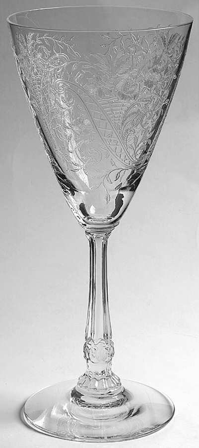 Titania Clear (Stem 3389) Water Goblet by Heisey-1