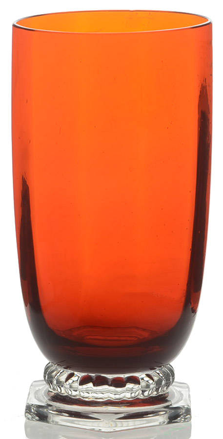 Gascony Tangerine 8 Oz Footed Tumbler by Heisey-1