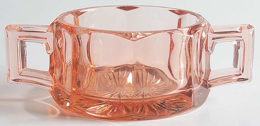 Wide Flat Panel Pink Breakfast Stack Set, Sugar Only by Heisey-1