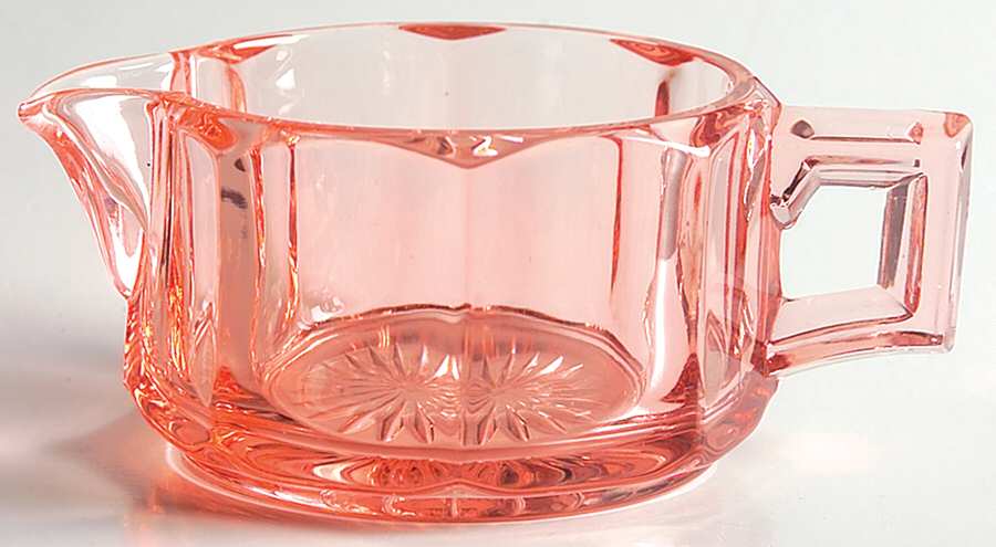 Wide Flat Panel Pink Breakfast Stack Set, Creamer Only by Heisey-1