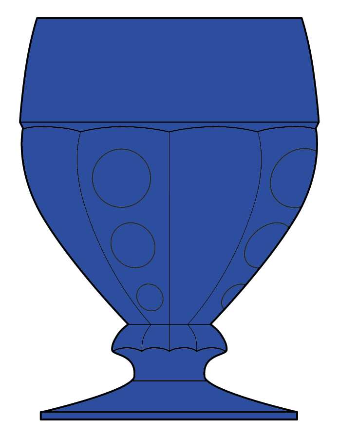 Old Sandwich Cobalt Blue Water Goblet by Heisey-1