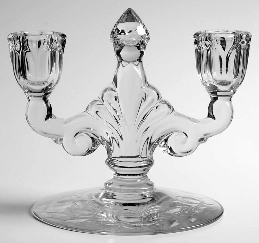 Fuchsia Double Light Candlestick by Heisey-1