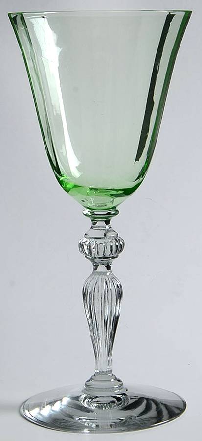 X101 Green (Pistachio) Water Goblet by Huntington Glass-1