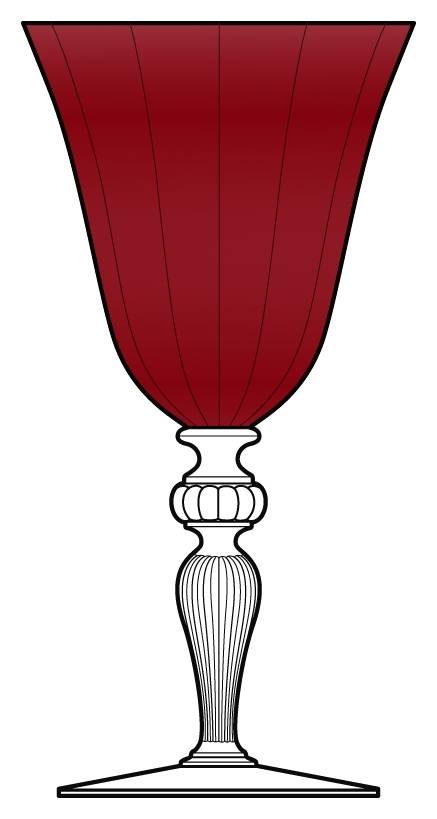 X101 Ruby Water Goblet by Huntington Glass-1