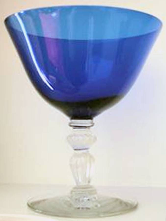 X101 Cobalt Champagne/Tall Sherbet by Huntington Glass-1