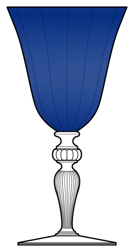X101 Cobalt Water Goblet by Huntington Glass-1