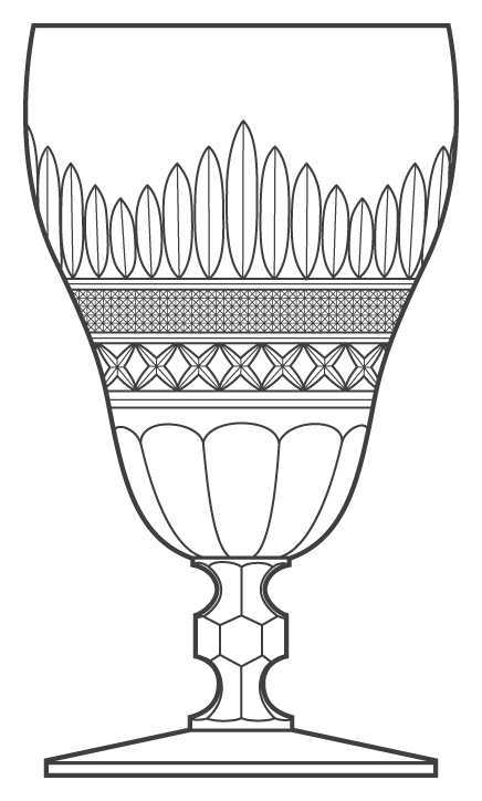 300-12 Water Goblet by Huntington Glass-1