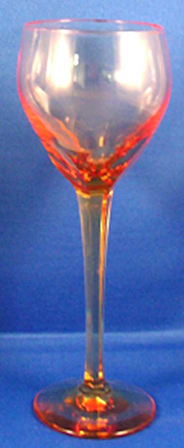 Q Cut Line Amber Cordial Glass by Hoya-1