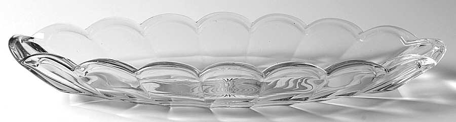 Plain Panel Recessed 12" Oval Celery by Heisey-1