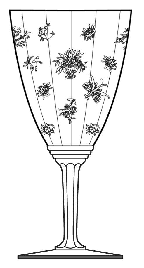 Chintz Clear (Stem 3350) Water Goblet by Heisey-1