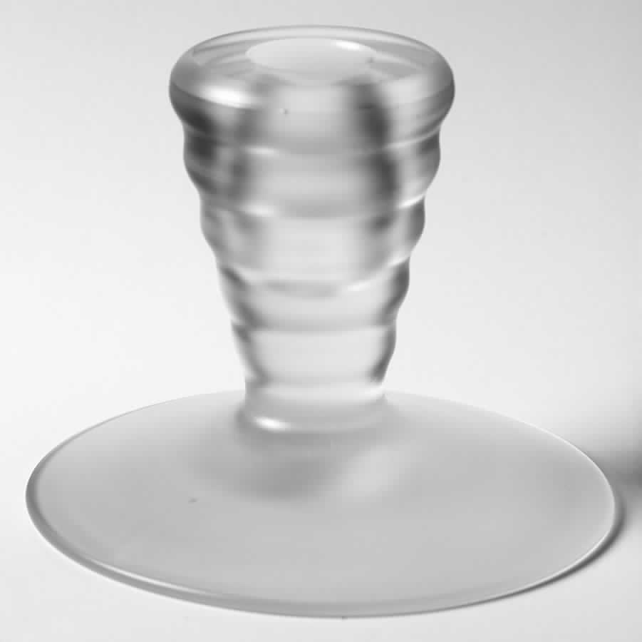 Verlys Clear Single Light Candlestick by Heisey-1