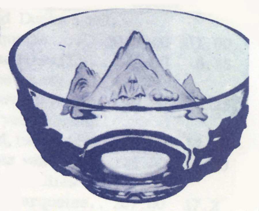 Verlys Clear Mount Sacr'e Bowl by Heisey-1