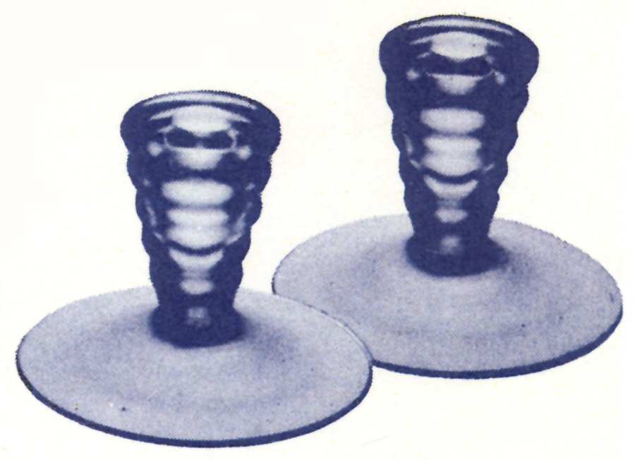 Verlys Turquoise Single Light Candlestick by Heisey-1