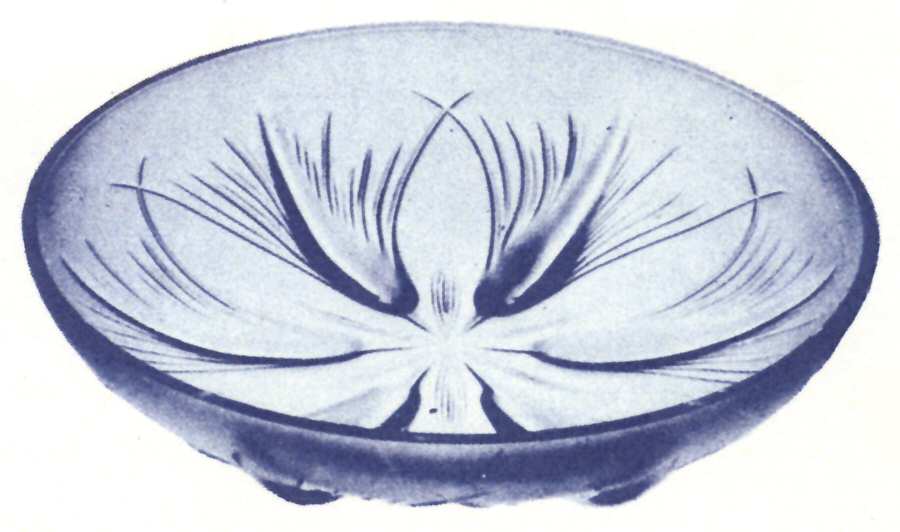 Verlys Turquoise 12" Tassels Bowl by Heisey-1
