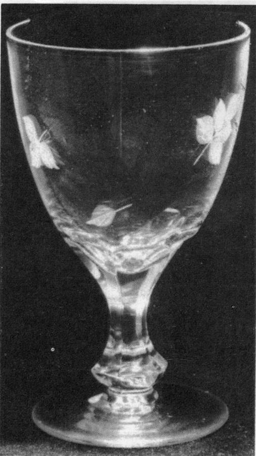 Silver Leaves Water Goblet by Heisey-1