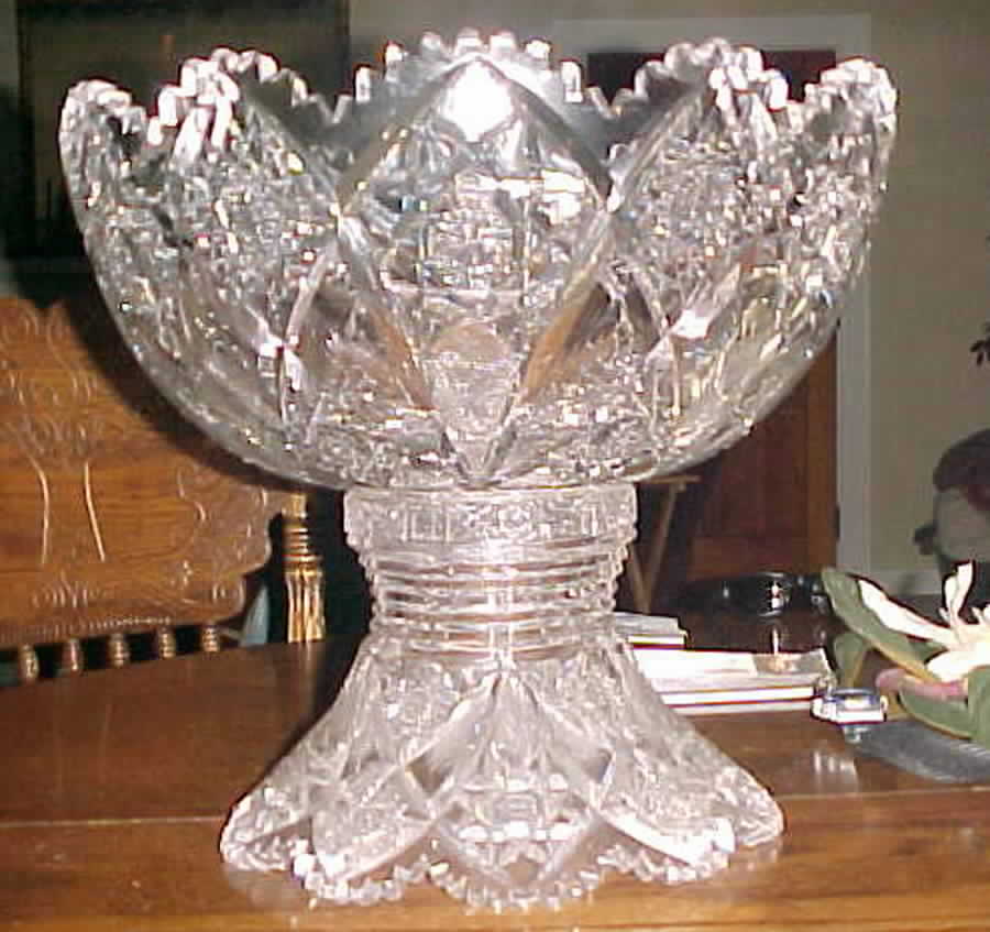 Holland Punch Bowl with Stand by Hawkes-1