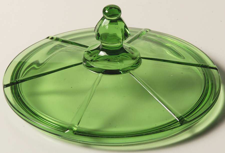 Rib and Panel Green Lid for Preserve by Heisey-1