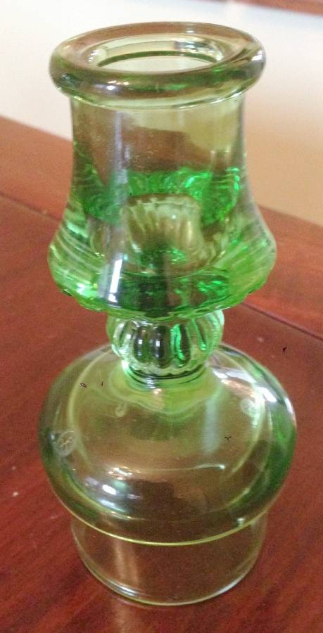 Mercury Green Candlestick Insert by Heisey-1