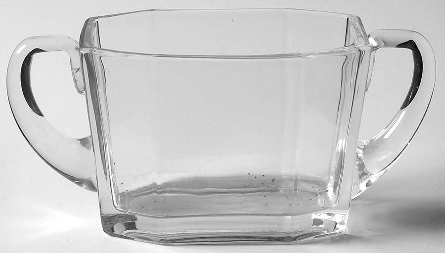 Octagon Clear (Line 500) Open Sugar by Heisey-1