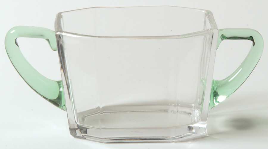 Octagon Green (Line 500) Open Sugar by Heisey-1