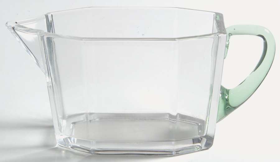 Octagon Green (Line 500) Creamer by Heisey-1