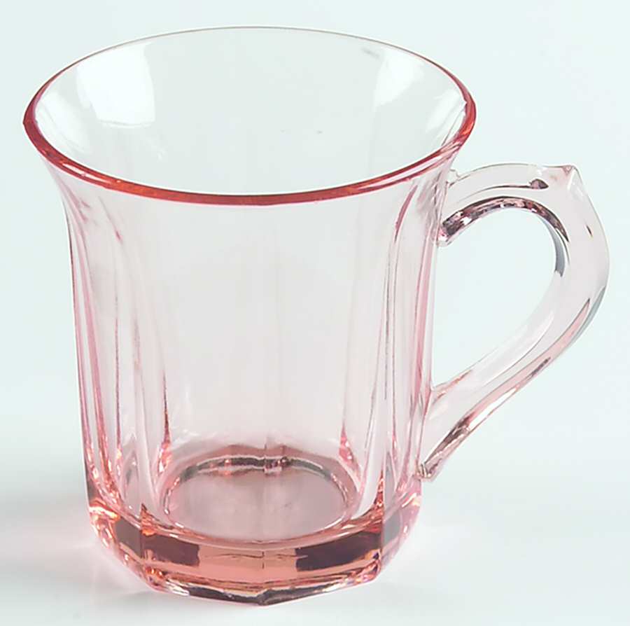 Ribbed Octagon Pink Demitasse Cup by Heisey-1