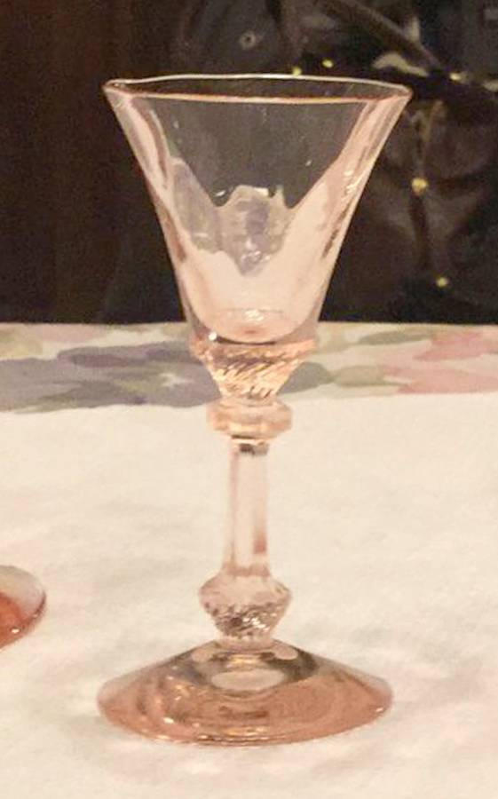 Albemarle Pink Cordial Glass by Heisey-1