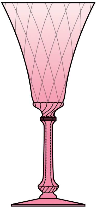 Albemarle Pink Water Goblet by Heisey-1
