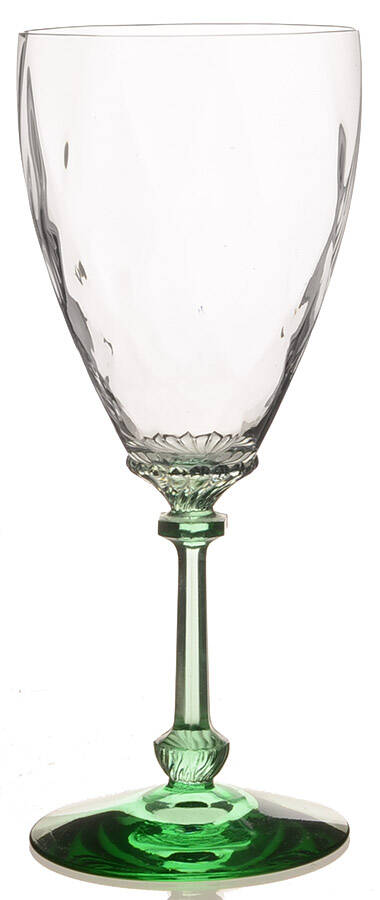 Old Dominion Green (Green Stem, Clear Bowl) Goblet by Heisey-1