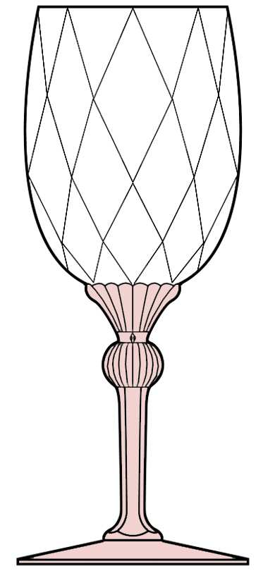King Arthur Pink (Pink Stem) Water Goblet by Heisey-1