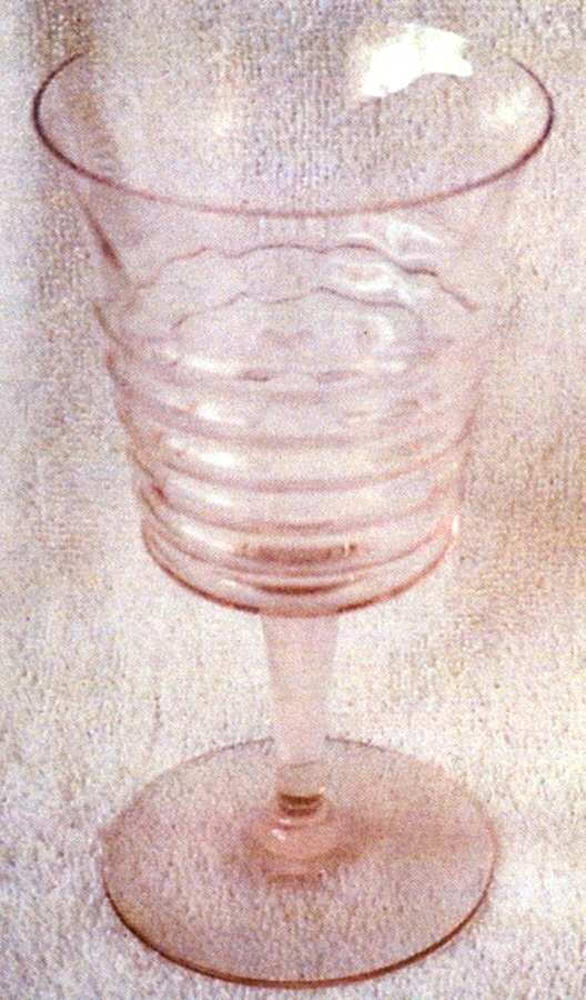 Plateau Pink Water Goblet by Heisey-1