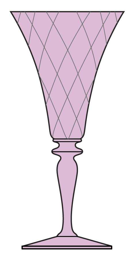 Trojan Hawthorne (Stem 3366) Water Goblet by Heisey-1