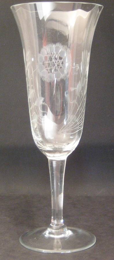 Cornflower (Smooth Stem, Optic) Fluted Champagne by W J Hughes-1