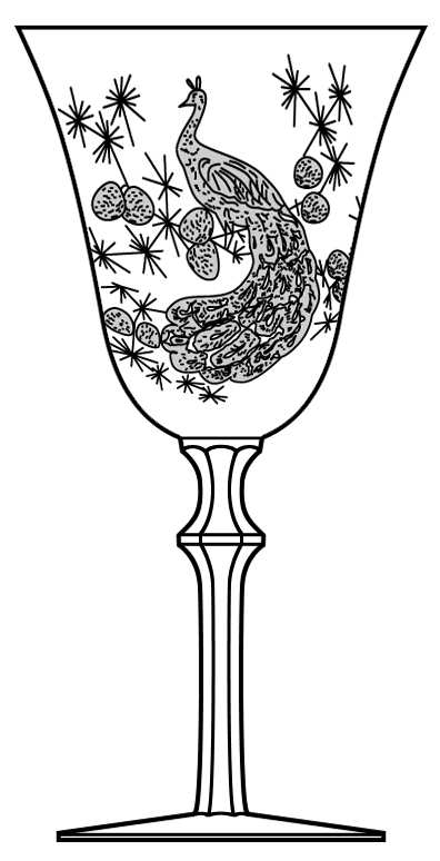 Peacock Clear (Stem 3333) Water Goblet by Heisey-1