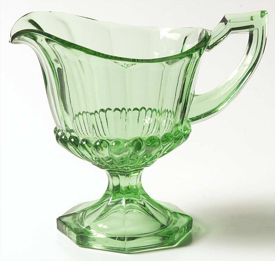 Petal Green Creamer by Heisey-1