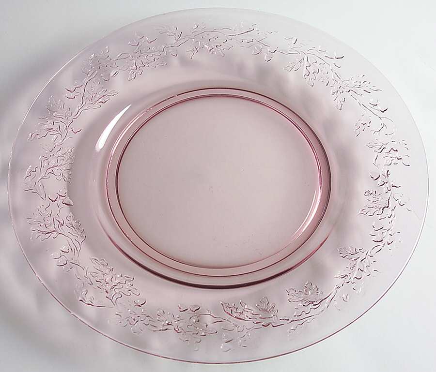 Acorn and Leaves Hawthorne (Lavender) Dinner Plate by Heisey-1